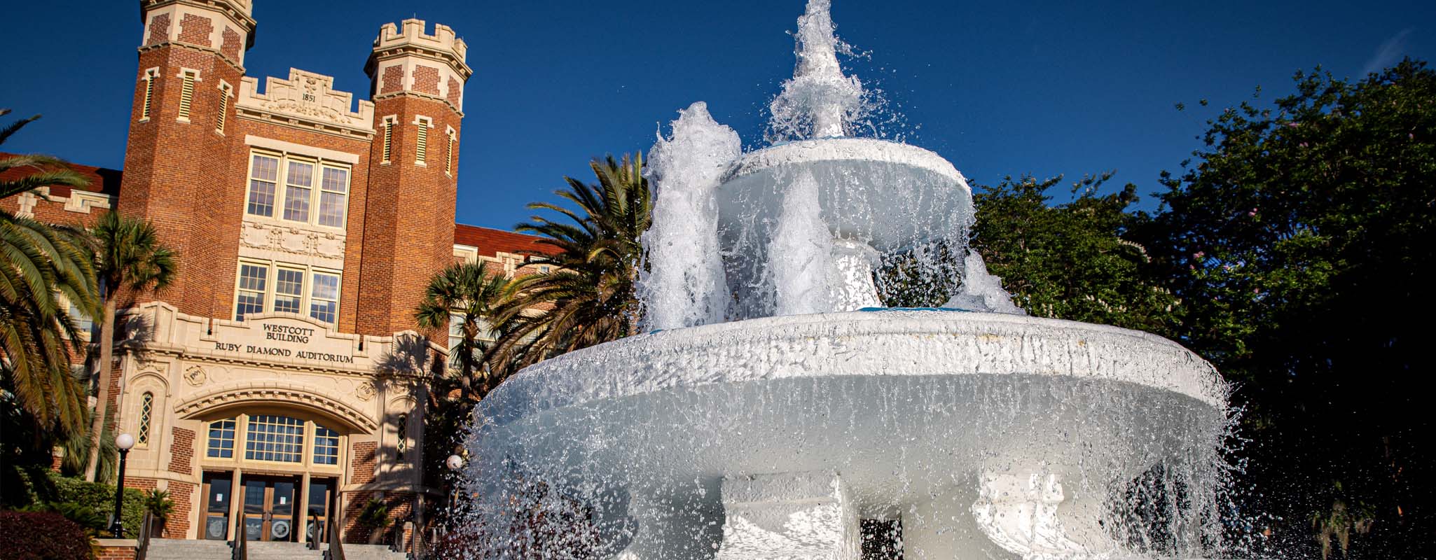 Image of Wescott and fountain at FSU.