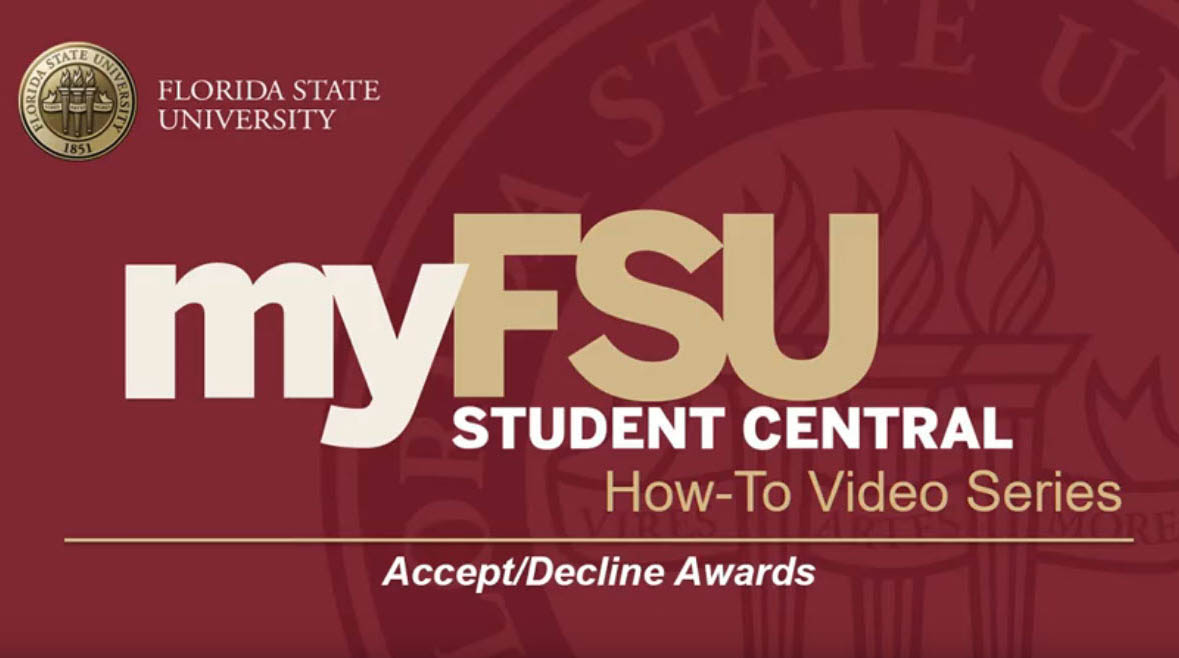 Accept or decline financial aid awards video still